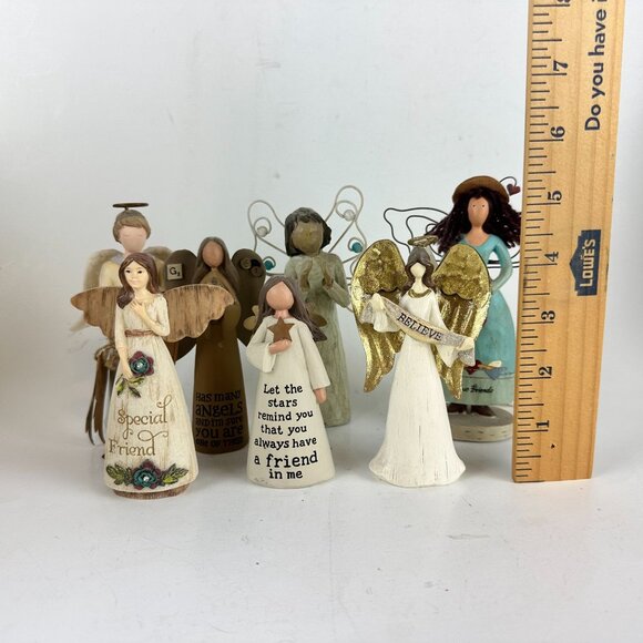 Angel Figurine Lot Russ, B Lloyd, Simple Spirits, Our Family's Angels - Picture 2 of 16